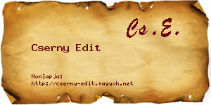 Cserny Edit névjegykártya